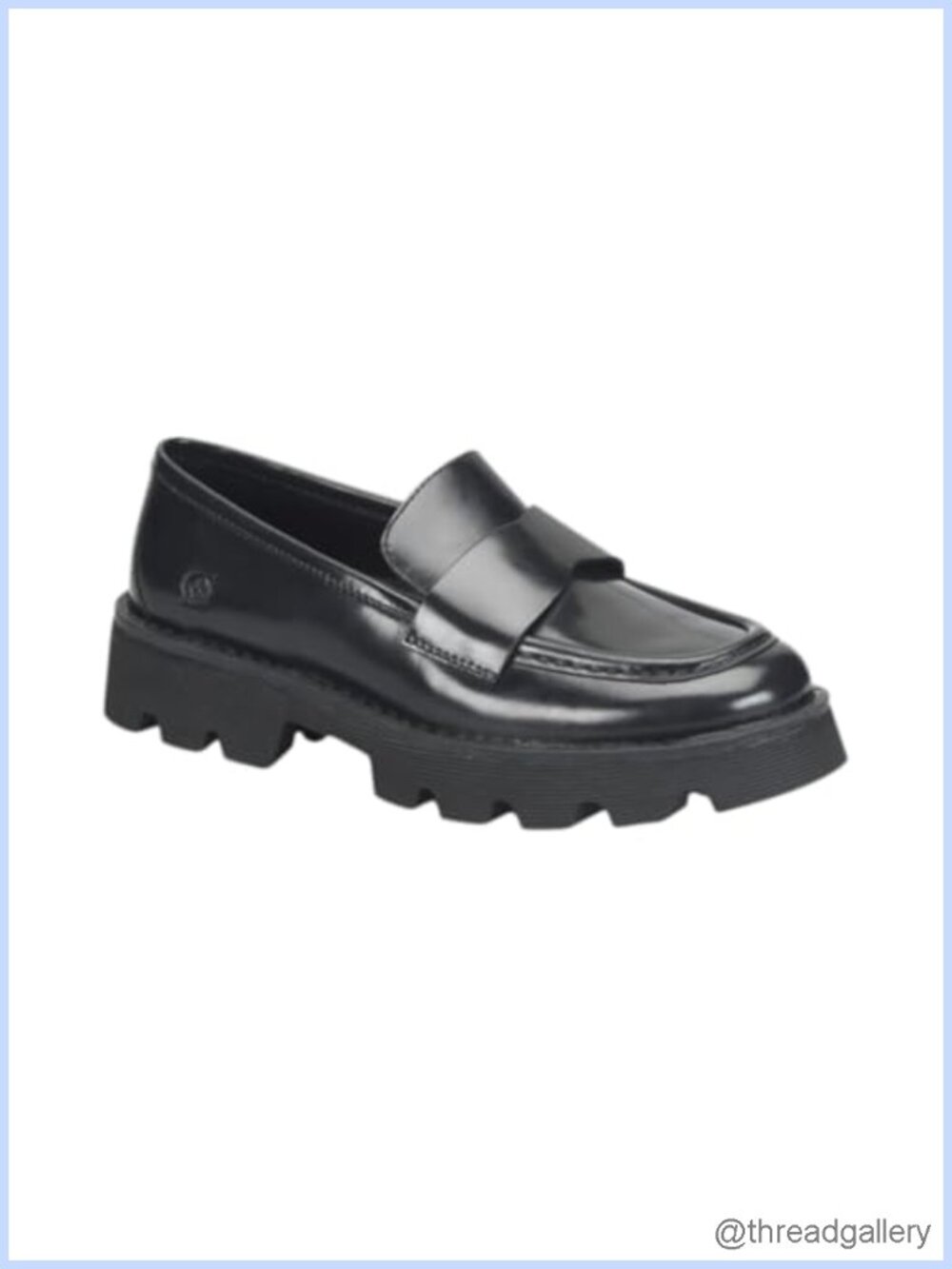 Sigge Leather Loafer Platform Slip-On Casual